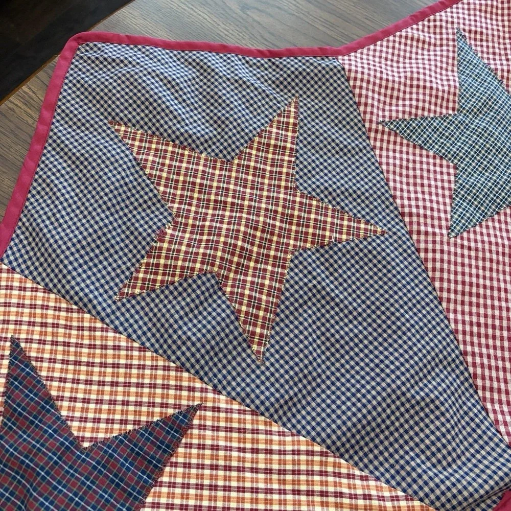 Vintage 1990s Primitive Country Christmas Tree Skirt 48